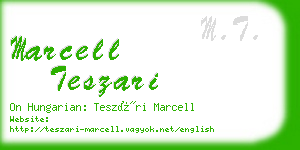 marcell teszari business card